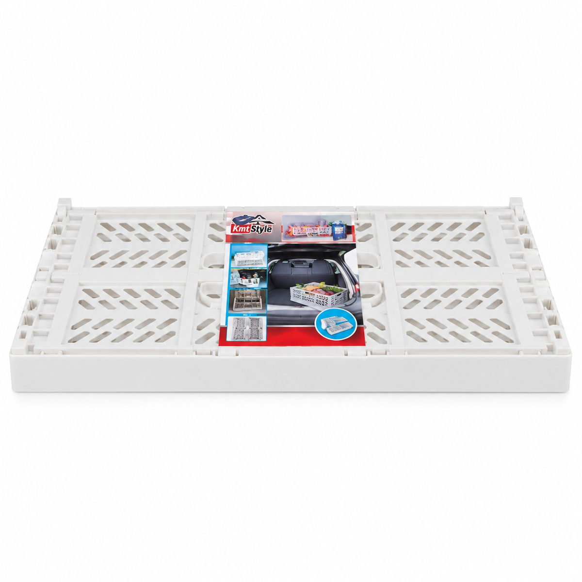 Cesto dobrável branco — 43 × 29 × 16 cm — embalagem