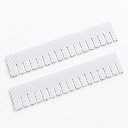 Divisórias brancas para gavetas, 42,3 × 10 cm — conjunto de 2 peças