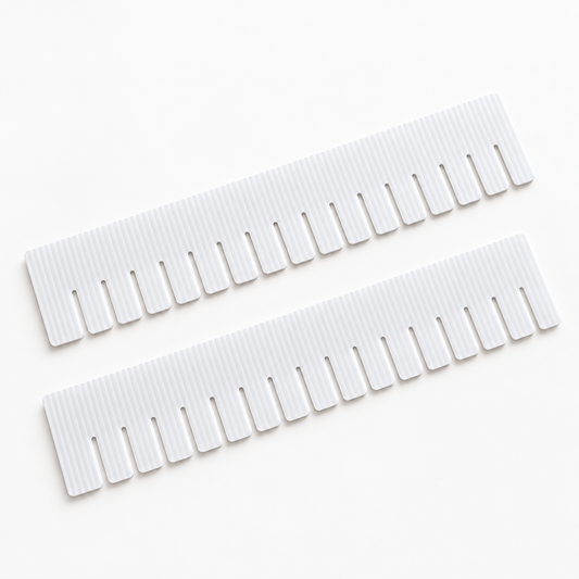 Divisórias brancas para gavetas, 42,3 × 10 cm — conjunto de 2 peças