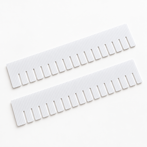 Divisórias brancas para gavetas, 42,3 × 10 cm — conjunto de 2 peças