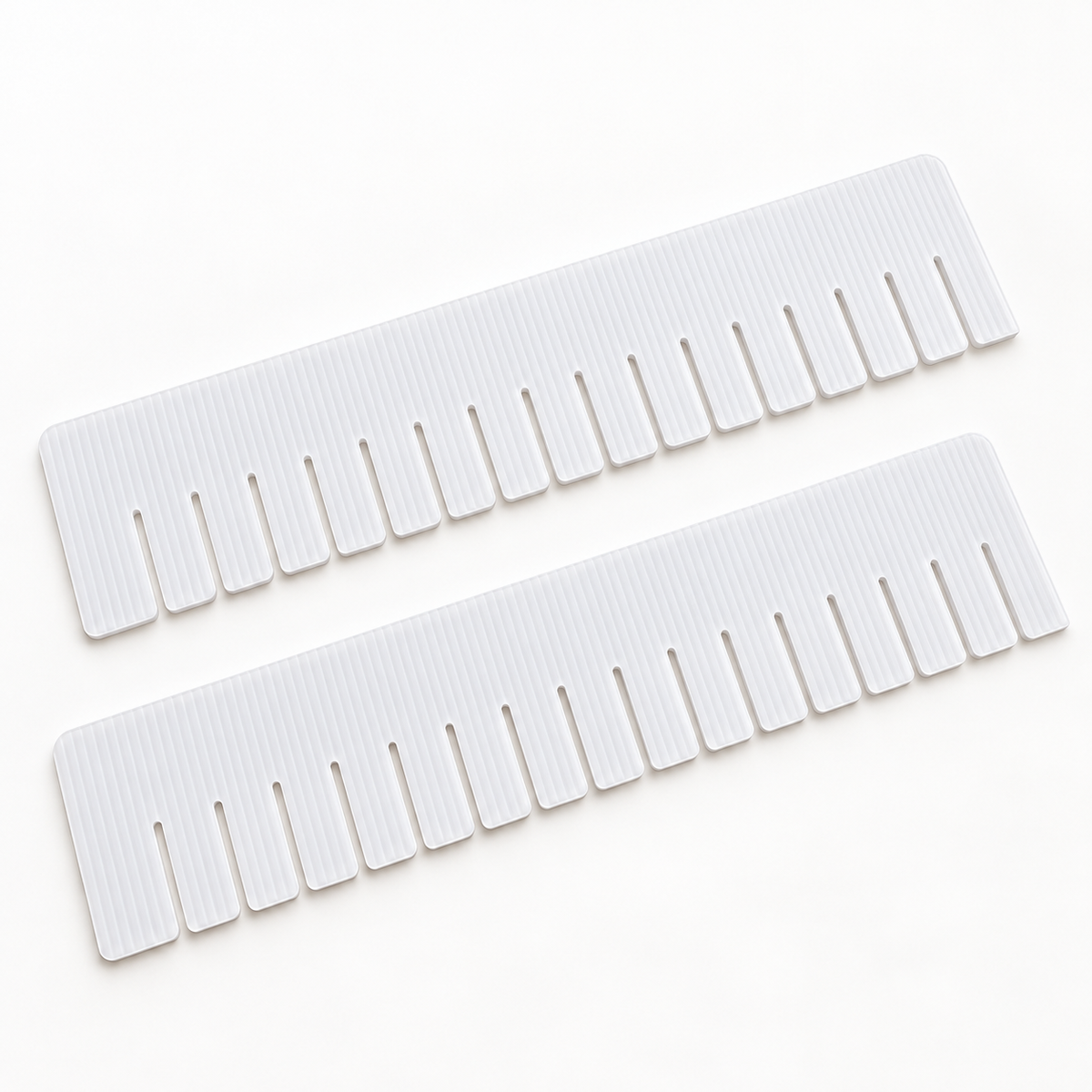 Divisórias brancas para gavetas, 42,3 × 13 cm — conjunto de 2 peças