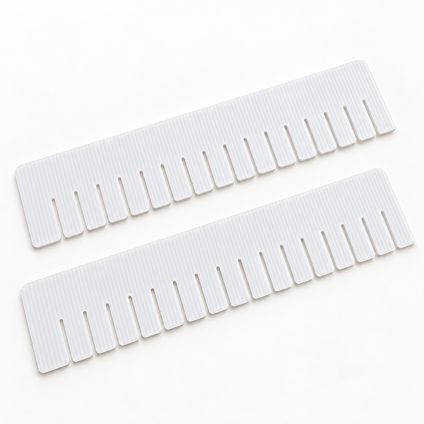 Divisórias brancas para gavetas, 42,3 × 13 cm — conjunto de 2 peças