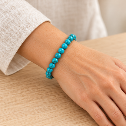 Pulseira de Turquenita — Pedra Natural — exemplo de utilização