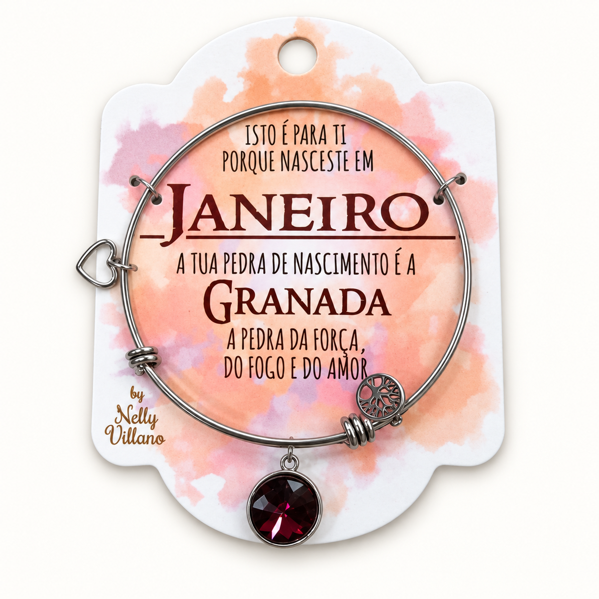 Pulseira — Janeiro — frente com cartão