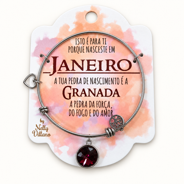 Pulseira — Janeiro — frente com cartão