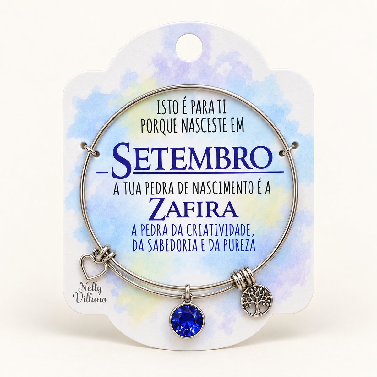 Pulseira — Setembro — frente com cartão