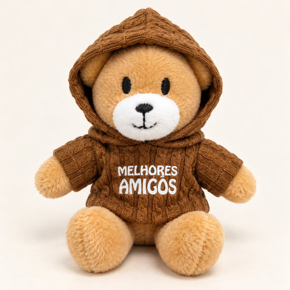 Porta-chaves Melhores Amigos, camisola castanha — hood