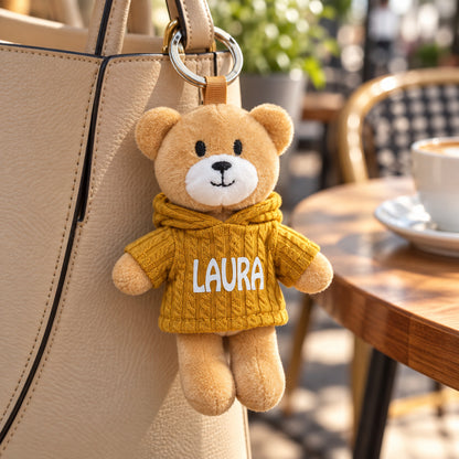 Porta-chaves Laura, camisola amarelo-mostarda — hanging