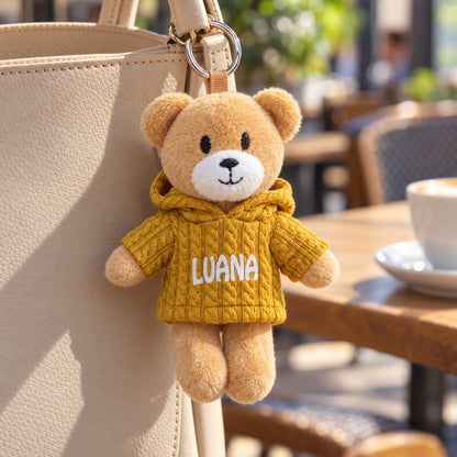 Porta-chaves Luana, camisola amarelo-mostarda — hanging