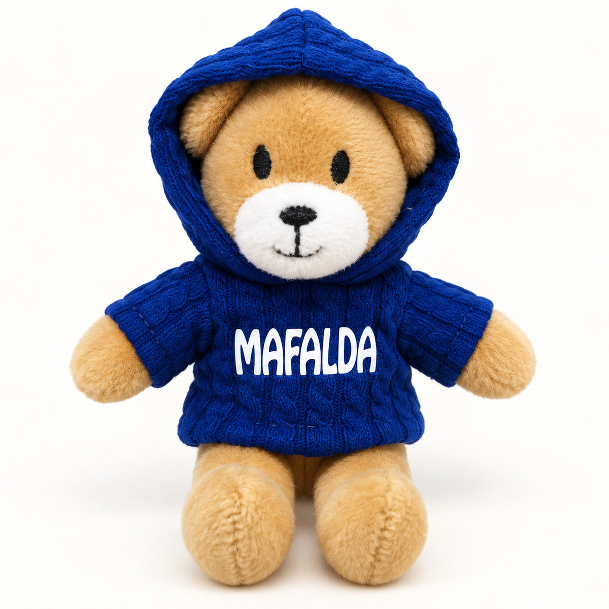 Porta-chaves Mafalda, camisola azul — hood