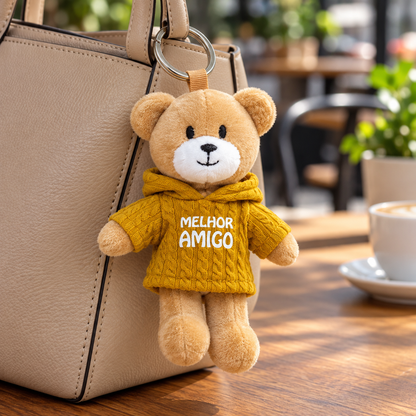 Porta-chaves Melhor Amigo, camisola amarelo-mostarda — hanging