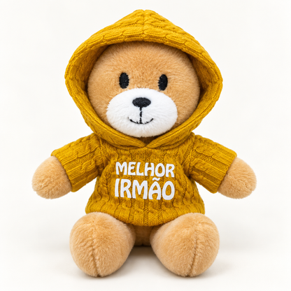 Porta-chaves Melhor Irmão, camisola amarelo-mostarda — hood