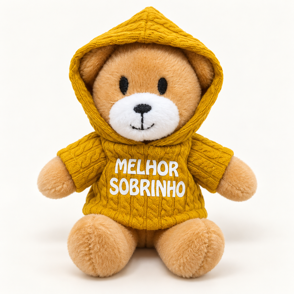 Porta-chaves Melhor Sobrinho, camisola amarelo-mostarda — hood