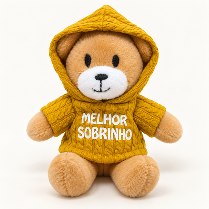 Porta-chaves Melhor Sobrinho, camisola amarelo-mostarda — hood