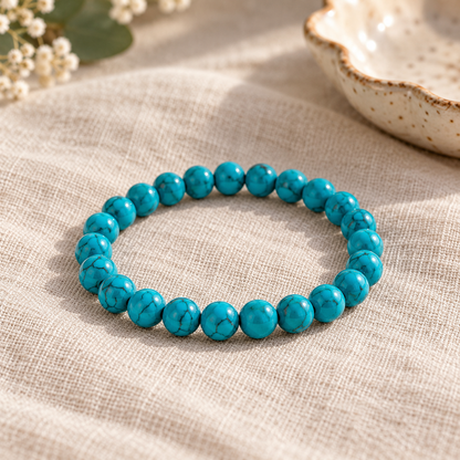 Pulseira de Turquenita — Pedra Natural — em ambiente